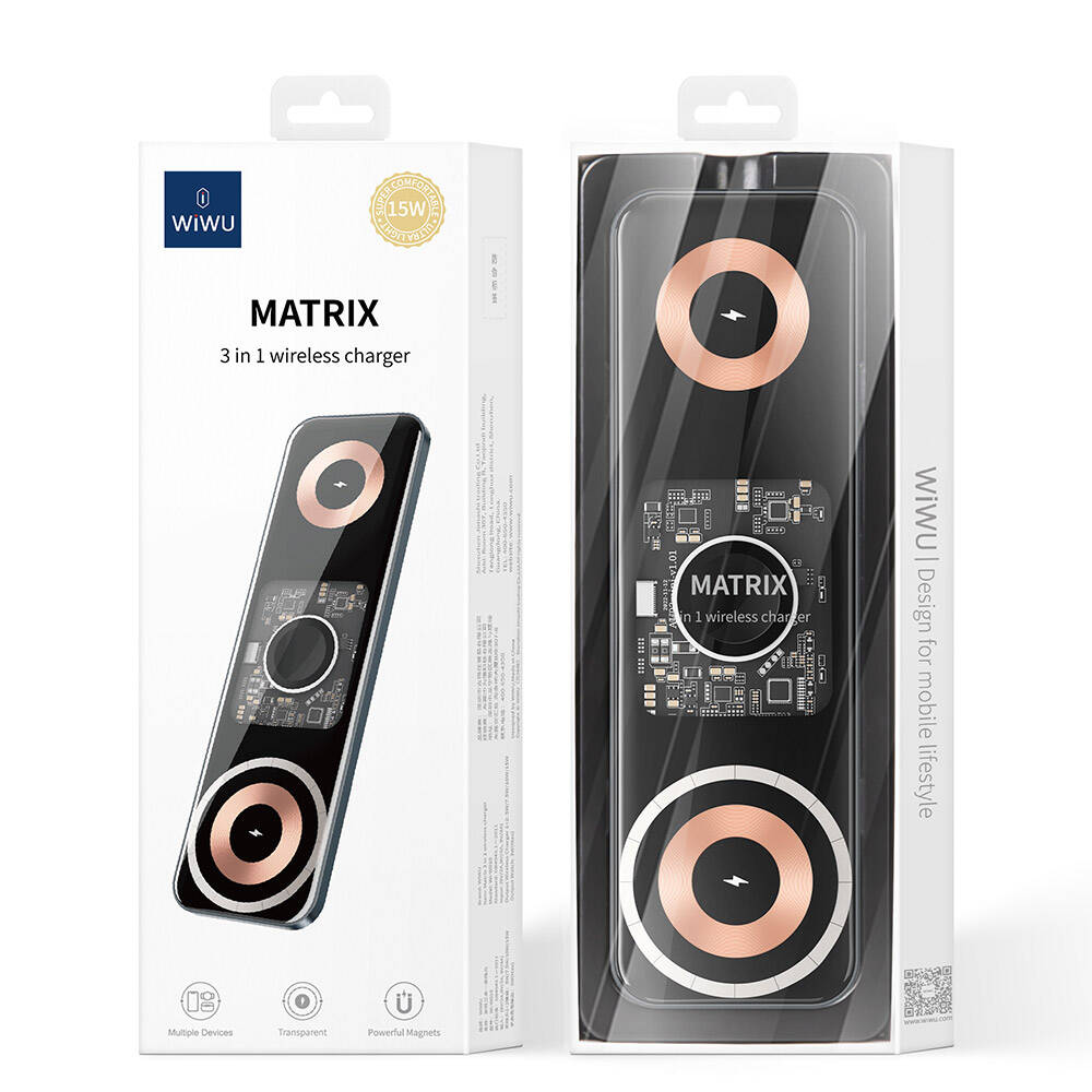 Wiwu Wi-W010 Matrix 3in1 Magnetik Kablosuz Şarj Standı Wiwu Wi-W010 Matrix 3in1 Magnetik Kablosuz Şarj Standı